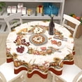 thumbnail image 3 of Nappe de l\'Action de Grâce Ronde 60 Pouces Décoration de Récolte de Citrouille d'Automne Nappe Extérieure Feuilles d'Érable Rustiques Couverture de Table pour Salle à Manger Cuisine Fête de Vacances Pique-Nique Décoration d'Automne à la Maison, 3 of 6