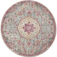 thumbnail image 2 of Nourison Passion Grey/Multicolor 4' x Round Area Rug, Traditional, Persian, Bed Room, Living Room, Dining Room, Kitchen, , Easy Cleaning, Non Shedding (4' Round), 2 of 8