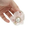 thumbnail image 5 of Unique Bargains 1 Pc Floral Rhinestone Faux Pearl Scrunchies for Home Pink, 5 of 5