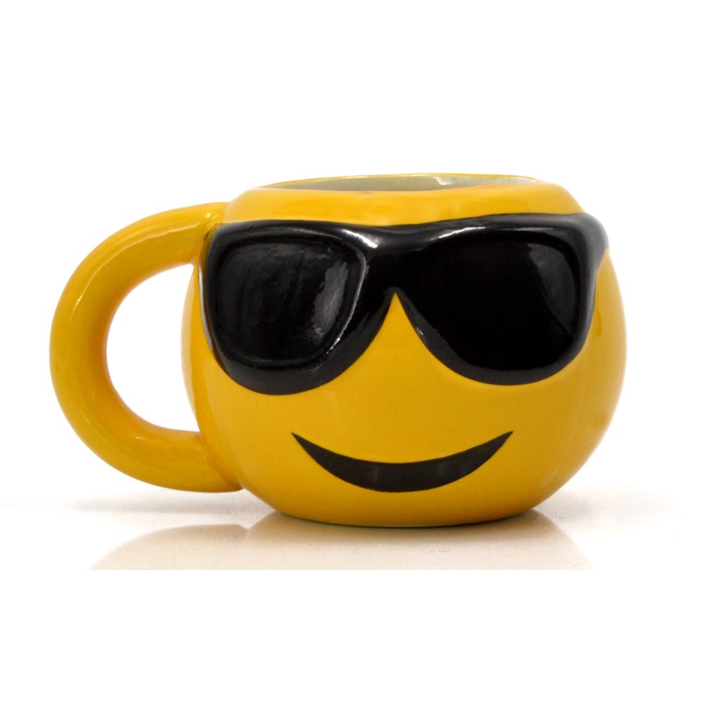 Emoji Coffee Mug Cool Emoji Cup Funny Gag Gift, 12 oz Ceramic Coffee