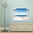 thumbnail image 3 of IDEA4WALL Wall Murals Fake White Window with Palm Tree Shadow on the Beach Removable Wallpaper Peel and Stick Wall Stickers - 36x48 inches, 3 of 5