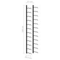 thumbnail image 4 of vidaXL Wall-mounted Wine Rack for 24 Bottles Black Iron, 4 of 5