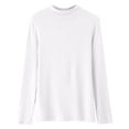 thumbnail image 4 of NominalSnugLong Sleeve Shirts for Women Turtleneck Ribbed Knit Tops Stretchy Soft Slim Fitted Sweaters, 4 of 8