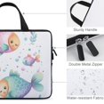 thumbnail image 3 of AWERP Cartoon Little Smiling Fish Laptop Carrying Bag Diving Fabric Laptop Bag 12inch, 3 of 5