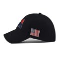 thumbnail image 5 of Meitianfacai 1PC Casual Cotton Baseball Cap - Patriotic Independence Day Hat for Men & Women, Adjustable Outdoor Cap for Camping, Travel, and Gardening (Black), 5 of 6
