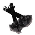thumbnail image 1 of Gants Longs en Velours pour Femmes Mariage Soirée Costume Bal A5P0, 1 of 7