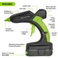 thumbnail image 4 of Surebonder 60 Watt Ryobi Type 18 Volt Battery Powered Cordless Professional Heavy Duty Full Size Hot Glue Gun with Battery and Charger Included, 4 of 6