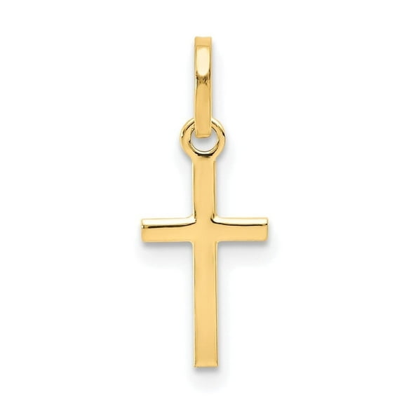 Auriga Fine Jewelry 14K Yellow Gold Cross Charm Pendant for Women (L- 19mm, W- 8mm)