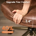 thumbnail image 3 of XIZZI Executive Office Chair Recline Function 19.7" Wide Seat, Ergonomic Desk Chair with Comfy Lumbar Support, Dark Brown (Suede Leather), 3 of 8
