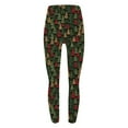 thumbnail image 6 of Jinhomg Christmas Leggings for Women High Waist Xmas Printed Tight Soft Stretch Running Workout Leggings Solid Color Tummy Control Yoga Pants Army Green,L, 6 of 6