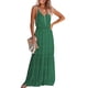 thumbnail image 1 of Vestido Maxi de Verano PRETTYGARDEN con Tirantes Finos Verde Talla L, 1 of 4
