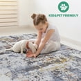 thumbnail image 4 of Naar Payas 6X9 Area Rug, Ivory/Blue Abstract Power Loom Crafted Area Rugs for Indoor Living Room, Bedroom, and Dining Room, 4 of 8