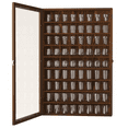 thumbnail image 5 of Ymokee Solid Wood 72 Slots Wall-Mounted Shot Glass Display Case with Acrylic Lockable Door & Removable Shelves for Houshold, 26.85'' x 17.5'' x 3.35'', Brown, 5 of 9