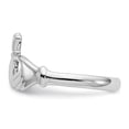 thumbnail image 4 of Auriga Fine Jewelry 14K White Gold Claddagh Ring for Women Size 6.5, 4 of 6