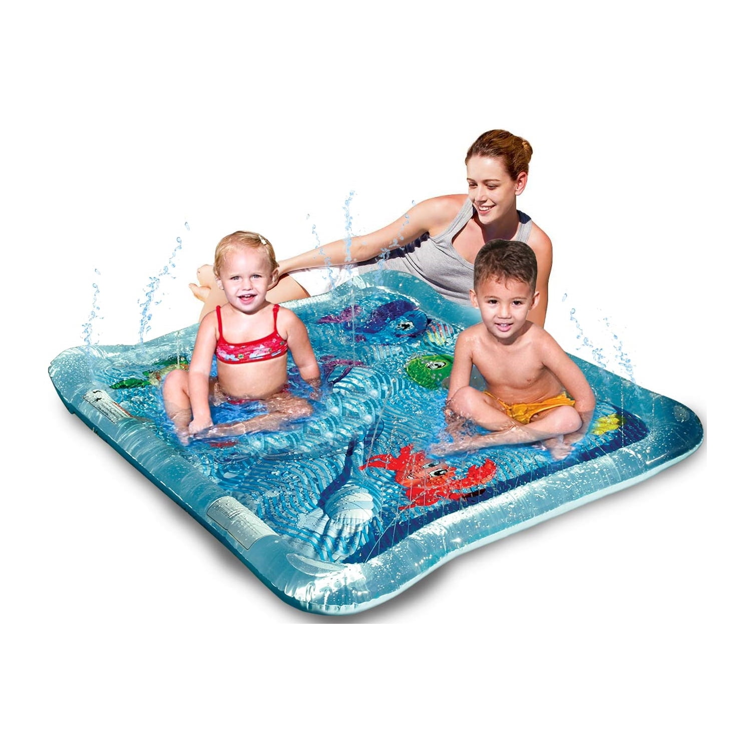 Children’s Sprinkler Pool 68 Sprinkle and Splash Play mat for Children Toddlers,Boys Girls and Kids Aywewii Splash Pad