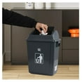 4 Packs 6 Gallon Small Garbage Bin with Lid, Plastic Kitchen Waste Bin