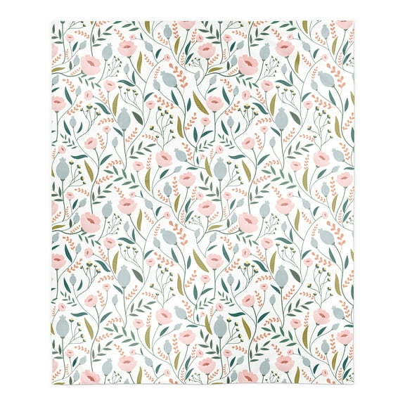 Creative Products Pastel Floral Pattern 50x60 Coral Fleece Blanket