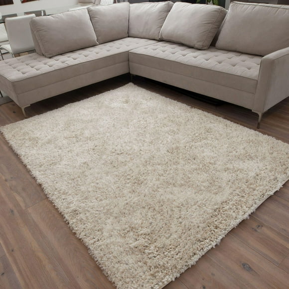 ECARPET Geometric Shag Area Rug for Living Room, Bedroom, Ultra Soft & Plush