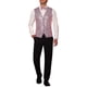 thumbnail image 2 of Conjunto de chaleco de lentejuelas brillantes INSPIRE CHIC para hombres con corbata de moño 2XL Rosa, 2 of 6