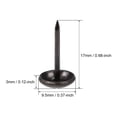 thumbnail image 3 of Uxcell 0.37''x0.67'' Upholstery Nails Tacks Furniture Thumb Push Pins Iron Black 100pcs, 3 of 5