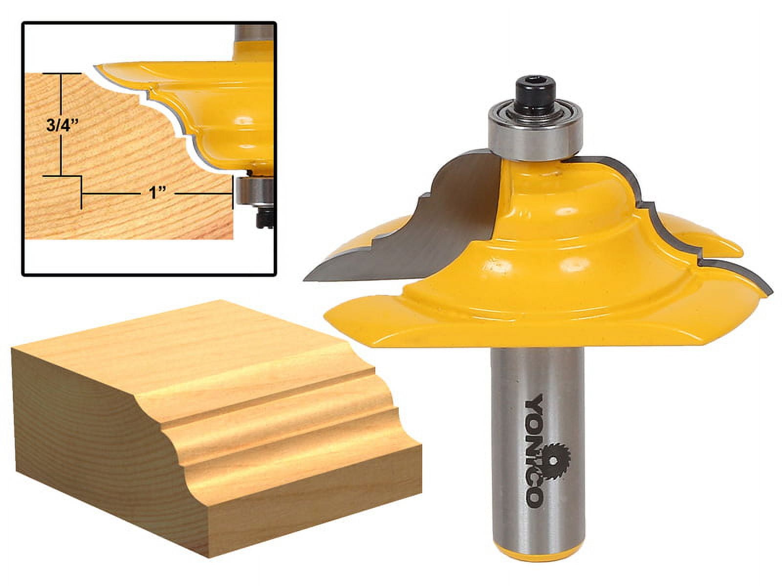 8 Bit Table Edge Router Bit Set - 1/2" Shank - Yonico 13829