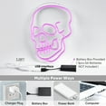 thumbnail image 2 of Skull Neon Sign Halloween Decorations Skull Neon Light Sign  12.8 X 8.8 Inch Hot Pink USB and Battery Powered Skeleton Ghost Neon Sign for Bedroom Mancave Bar Shop Party, 2 of 5