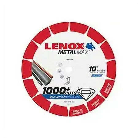 

1PC Lenox 1972926 10 x 5/8-In. Diamond Edge MetalMax Cut-Off Wheel