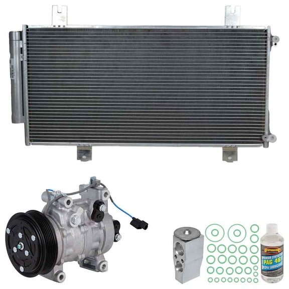 A/C Kit w/ AC Compressor Condenser & Drier For Honda Fit 2015 2016 - BuyAutoParts