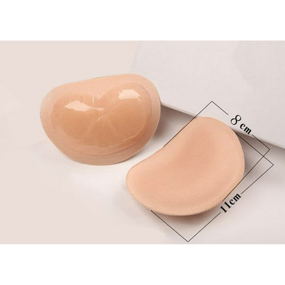 WHAMVOX One Pair Strapless Self Adhesive Sticky Bra Silicone Covers Invisible Bra Concealers Pasties (Skin Color)