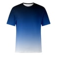 thumbnail image 6 of Bibifish Mens T Shirt Short Sleeve Crew Neck Gradient Shade Tees Loose Street Summer Athletic Casual T-Shirts, 6 of 6