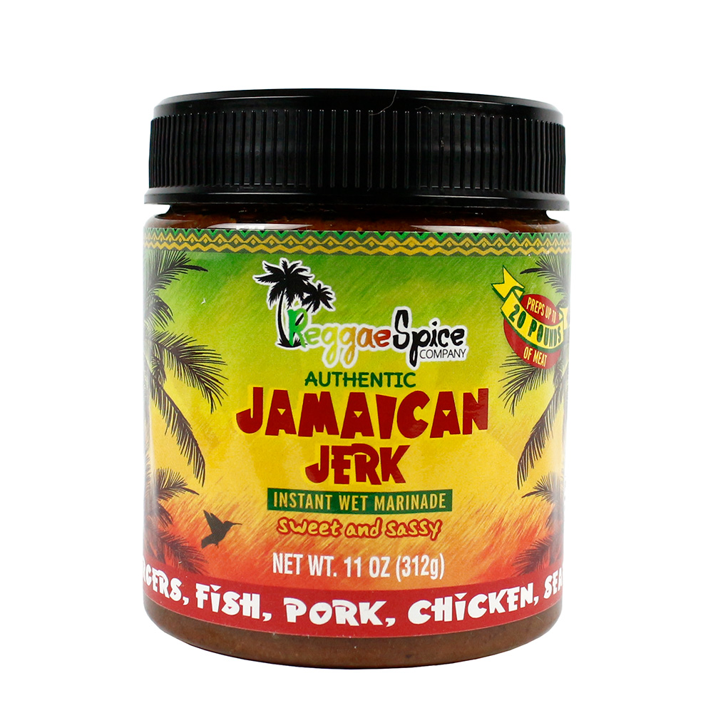 Reggae Spice Company Authentic Sweet & Sassy Jamaican Jerk Marinade Jar
