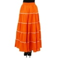 thumbnail image 6 of Bimba Womens Long Flaired Cotton Skirt Boho Maxi Bottoms Elastic Waist Indian Clothing, 6 of 9