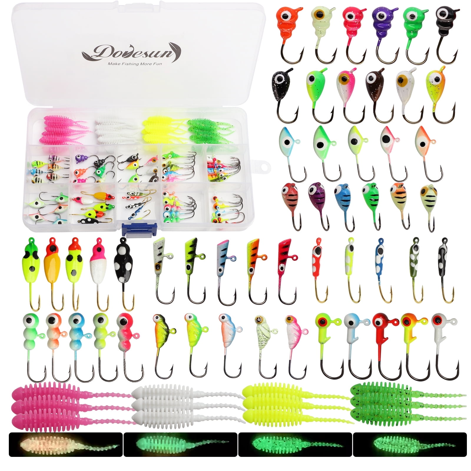 dot ice fishing lures K&E Stopper Large Tear Drop Jig – Size 8, AST Colors – Carded For Easy Storage This in turn Ice Fishing Jigs Set, 50Pcs