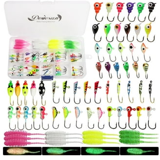 Laxygo Ice Fishing Jig Set - Lead Jig Heads For Panfish, Pike, Walleye, Perch & Crappie