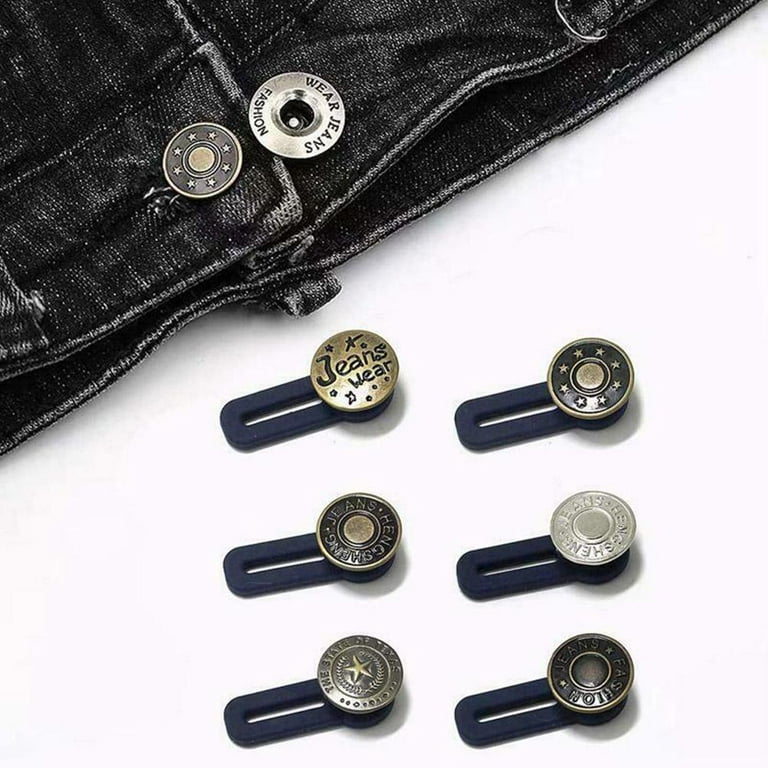 5 PCS Buttons Waist Extender Magic Metal Snaps For Clothes No Sewing  Retractable DIY Elastic Waistband Expander for Pants Jeans - AliExpress