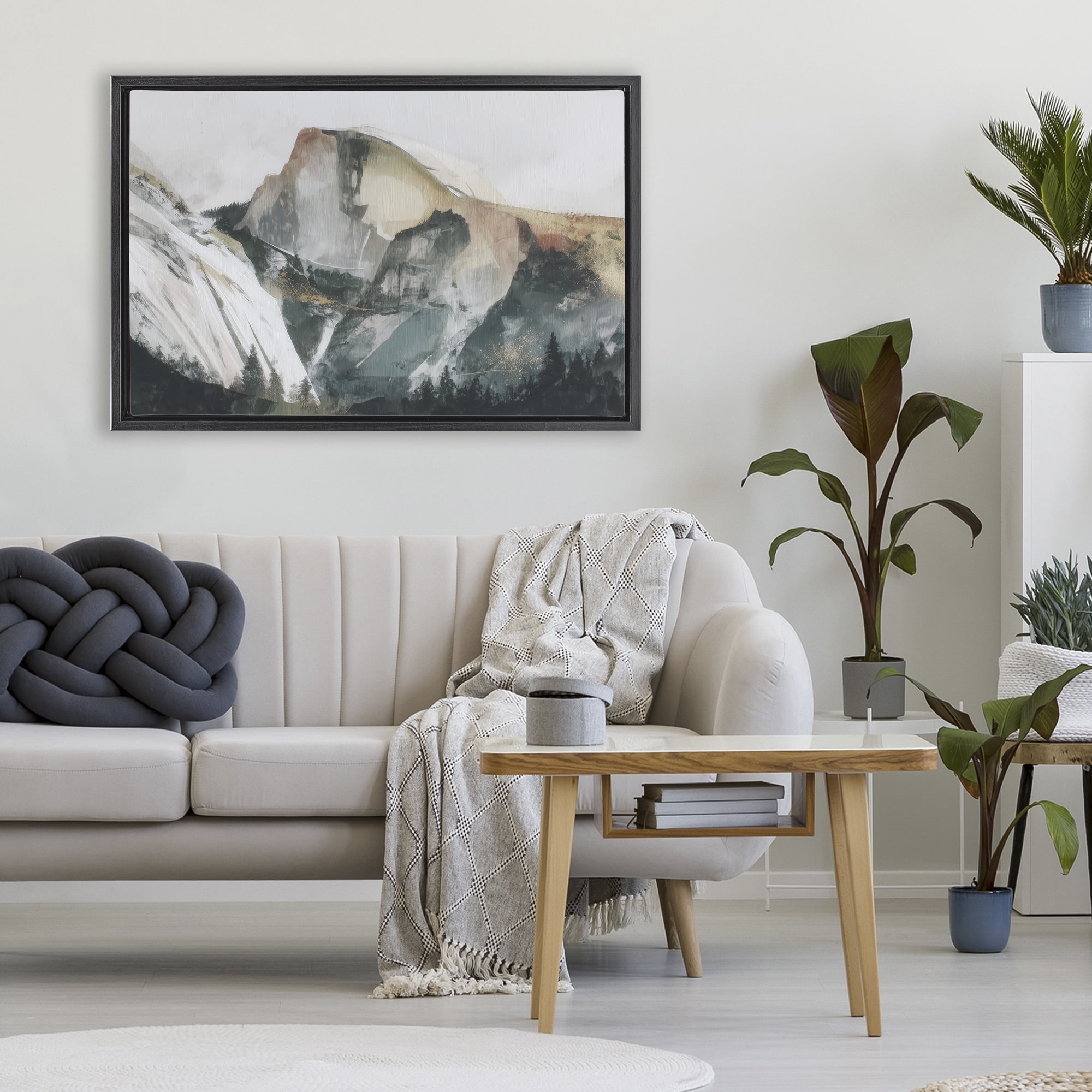Stupell Industries Abstract Sierra Nevada Mountain Black Framed Floater Canvas Wall Art, design by Chromatic Storm Studio