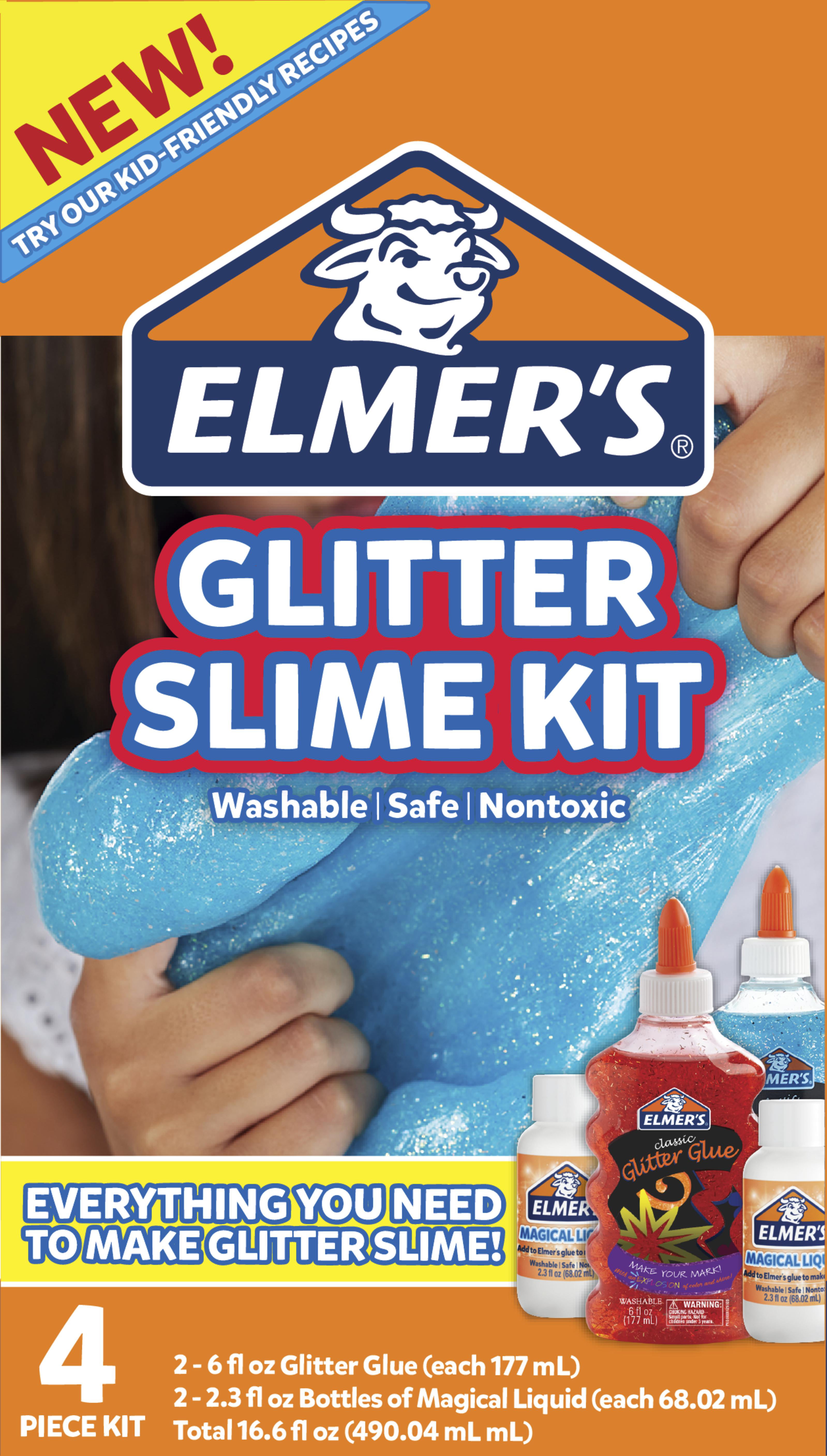 Elmers Glitter Slime Kit Gift For Kids Includes Magical Liquid Glitter Glue Walmartcom