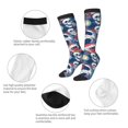 thumbnail image 4 of Bingfone Compression Socks for Women and Men Long Socks for Running Athletic Cycling Nurse-cool rock Skull, 4 of 8