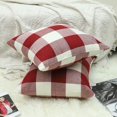 thumbnail image 4 of Housse de Coussin Treillis Géométrique d'oreiller pour Canapé Maison Salon Chambre Décoration D'intérieur, 45x45cm, Ensemble de 2 pièces(Blanc Rouge｜2 pièces), 4 of 5