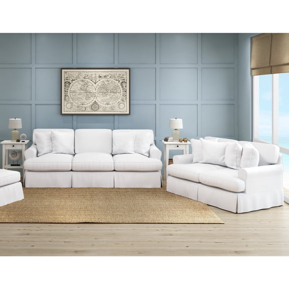 Living Room Furniture Set Sofa Loveseat Washable Slipcovers Pet Friendly Modern Design