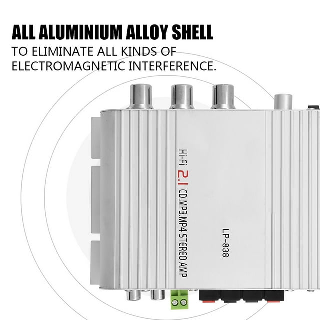 Power , Car Stereo , Mini HiFi 2.1 Stereo Bass Auto Car Home Audio Power Digital Amp For CD MP3 MP4 Motorcycle Car