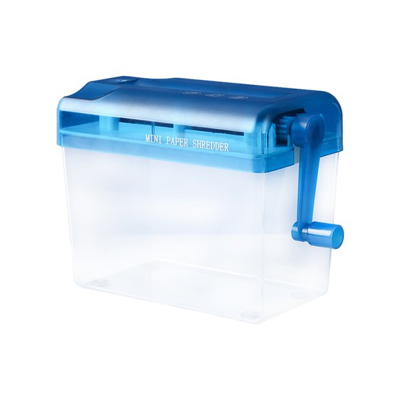 Matsuzay Trituradora de papel manual fácil de usar con amplia aplicación Trituradora de papel manual Trituradora portátil Kits de mantenimiento de impresoras azul