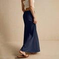 thumbnail image 4 of Summer Vacation Women's Summer Maxi Skirt Drawstring Low Waist A Line Casual Skirts Bodycon Long Skirt Beach Women's clothing, 4 of 9