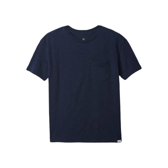 Camiseta GAP para niño con bolsillo y cuello redondo azul marino talla S