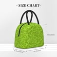 thumbnail image 2 of Fotbe Lime green glitter Pattern Lunch Bag, Insulated Lunch Box, Small Leakproof Cooler Food Lunch Containers Reusable High Capacity Lunch Tote Bags for Work, Travel, Outdoor, 2 of 6