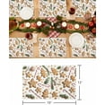 thumbnail image 6 of Christmas Placemats Set of 6 Gingerbread Man Christmas Placemats for Dining Table Brown Biscuit Leaf Branch Star Table Mat Winter Holiday Home Party Kitchen Table Decorations, 6 of 6