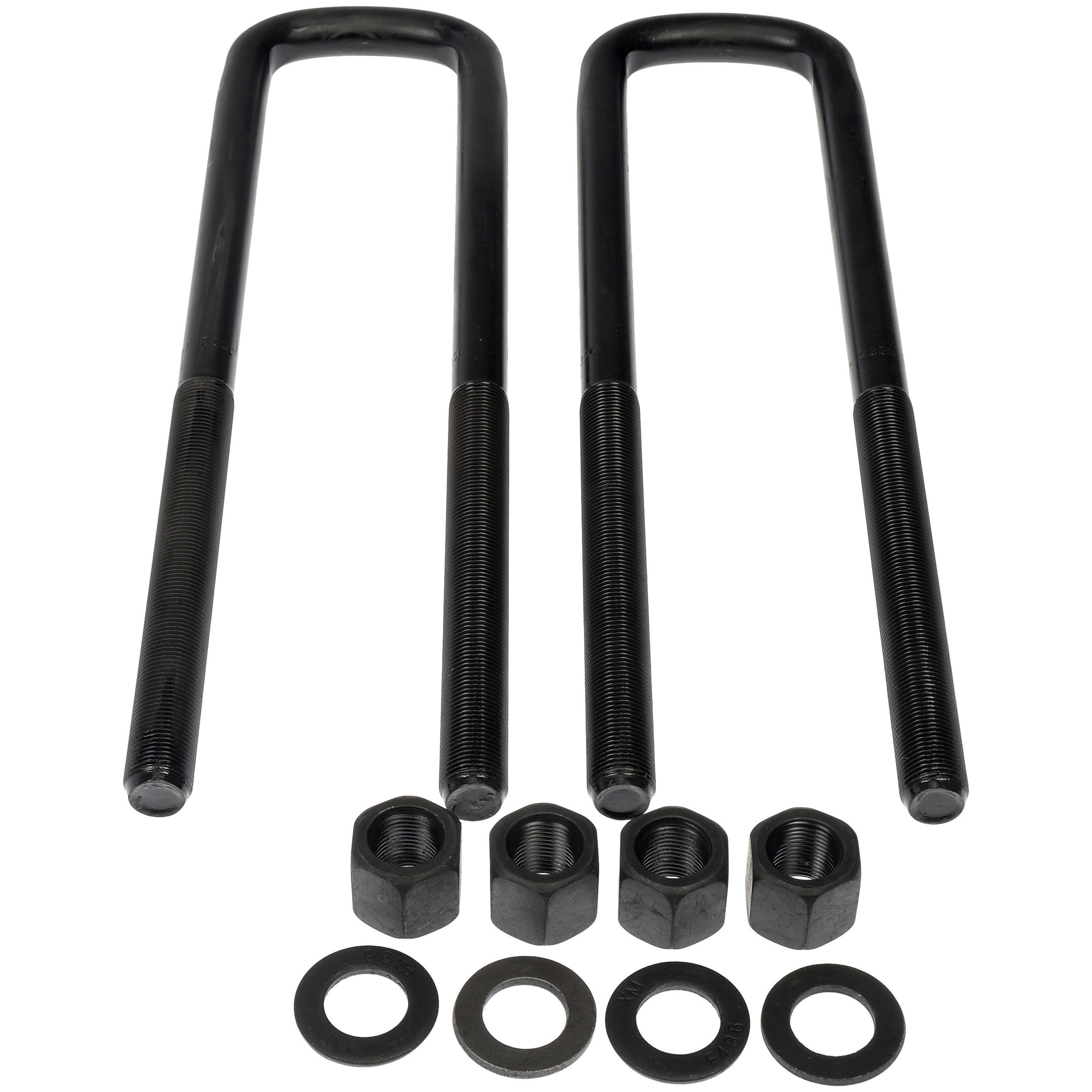 Dorman 929-736 Rear Leaf Spring Axle U-Bolt Kit for Specific Chevrolet / GMC Models, Semi-Gloss Black