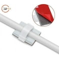 thumbnail image 5 of 30 Pack - Adjustable Adhesive Cable Clips for Fiber Optic Cable Management, Wire and Cord Ties in Home or Office, 5 of 5
