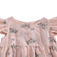 thumbnail image 3 of Baby Girls Spaghetti Strap Rompers Floral Print Backless Jumpsuit with Headband, 3 of 6