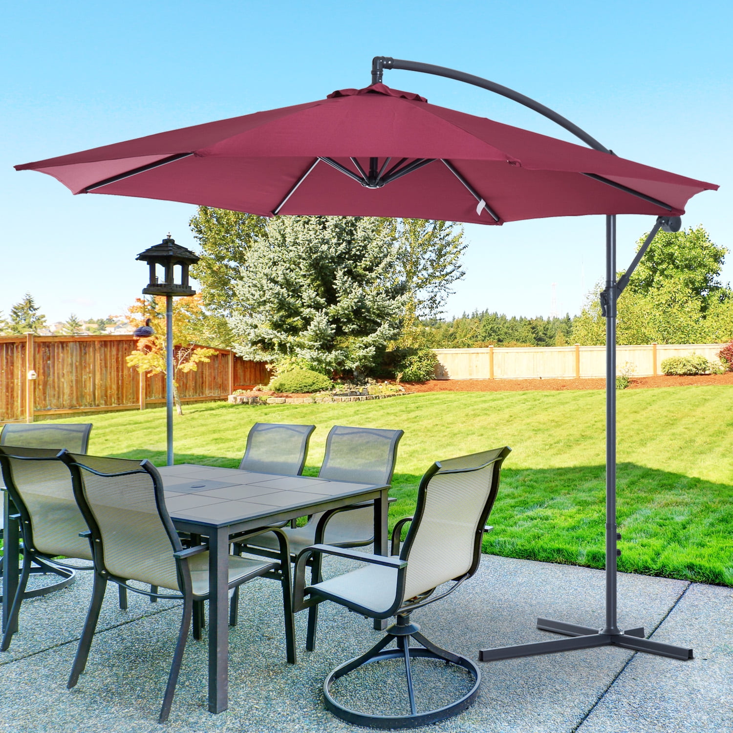 Φ10 Deluxe Patio Umbrella Outdoor Market Parasol Banana Patio Umbrella Outdoor Market Parasol